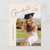 Einladung der Modernen FOTO Graduation Party Postkarte (Vorderseite)