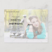 Einladung der Modernen Foto Graduation Party Postkarte (Rückseite)