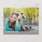 Einladung der Modernen Foto Graduation Party Postkarte (Vorderseite)