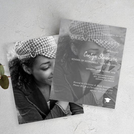 Einladung der Modernen Foto-Graduierungspartei