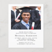 Einladung der Modernen Foto Graduierungspartei (Rückseite)