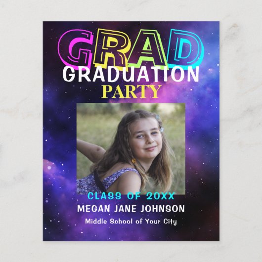 Einladung der Modernen Foto-Graduierungspartei Flyer (Vorne)