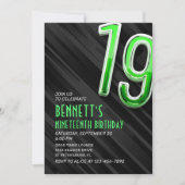 Einladung der modernen Jungen zum 19. Geburtstag (Vorderseite)