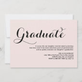 Einladung der modernen kalligraphischen Graduierun (Rückseite)