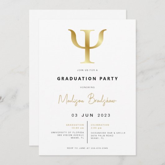 Einladung der Modernen Psychologischen Graduierten (Vorne/Hinten)