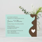 Einladung der modernen schwangeren Frau zur Kinder (Stehend Vorderseite)