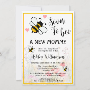 Einladung der Mommy-to-Bee Floral Baby Girl Shower