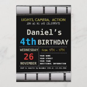 EINLADUNG DER MOVIE BIRTHDAY