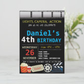 EINLADUNG DER MOVIE BIRTHDAY (Stehend Vorderseite)