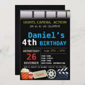 EINLADUNG DER MOVIE BIRTHDAY (Vorne/Hinten)