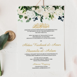Einladung der Muslime White Florals zur Hochzeit