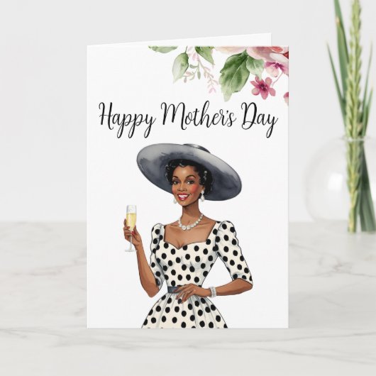 Einladung der Mutter - Dame mit dunkler Haut (Vorderseite)