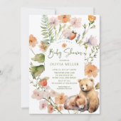 Einladung der Nature's Delight Bear Baby Shower (Vorderseite)
