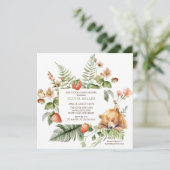 Einladung der Nature's Delight Bear Baby Shower (Stehend Vorderseite)