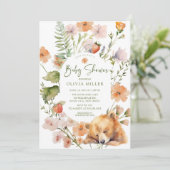 Einladung der Nature's Delight Bear Baby Shower (Stehend Vorderseite)
