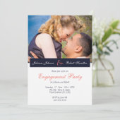 Einladung der Navy Blue Coral Foto (Stehend Vorderseite)