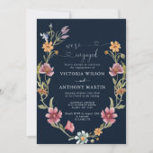 Einladung der Navy Blue Wildblume (Vorderseite)