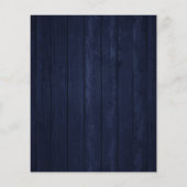 Einladung der Navy Rustic Wood Flyer (Hinten)