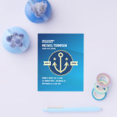 Einladung der Navy zum Foto von Graduiertengruppen Flyer (Einzeln)