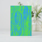 Einladung der Neon Halftone-Grunge-Leere (Stehend Vorderseite)