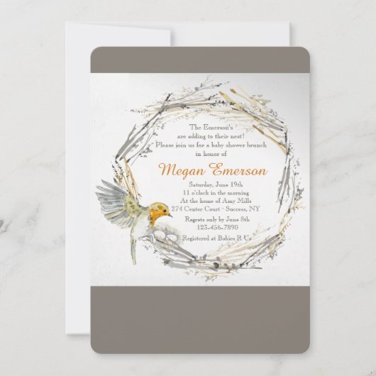 Einladung der Nestdusche zu Zehnen (Vorderseite)