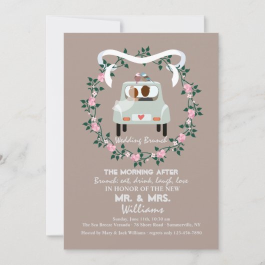 Einladung der Neugeborenen nach Hochzeitstag (Vorderseite)