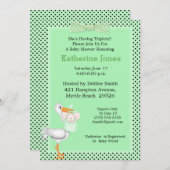 Einladung der neutralen Babydusche (Stork) (Vorne/Hinten)