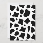 Einladung der neutralen Kuh Print Baby Dusche (Rückseite)