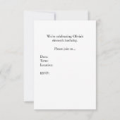 Einladung der niedlichen Panda Bear Girl zum Gebur (Rückseite)