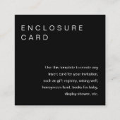 Einladung der NOIR-Minimalistischen Umschließkarte (Vorderseite)