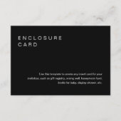 Einladung der NOIR-Minimalistischen Umschließkarte (Vorderseite)