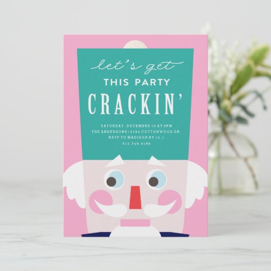 Einladung der Nutcracker Soldier Feiertage (Stehend Vorderseite)