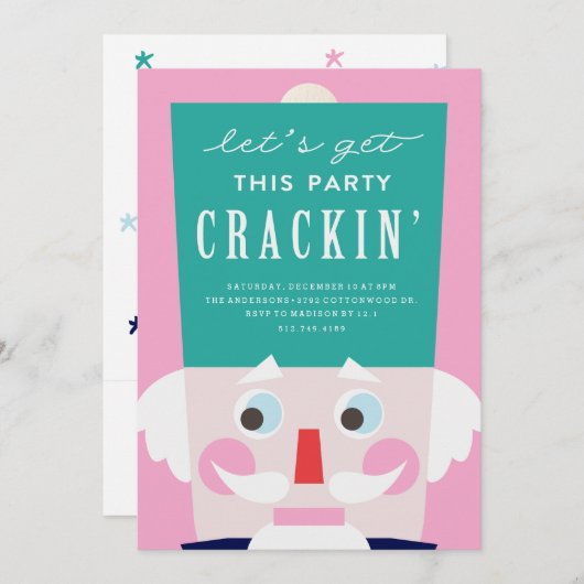 Einladung der Nutcracker Soldier Feiertage (Vorne/Hinten)