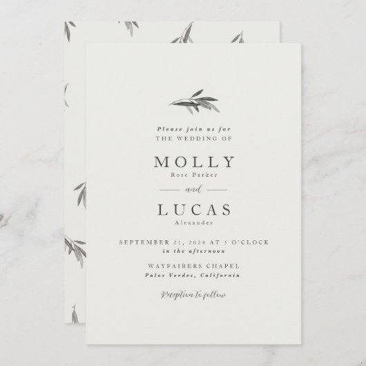 Einladung der Olivenzweigstelle (Vorne/Hinten)