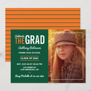 Einladung der Orange and Green Graduation Party
