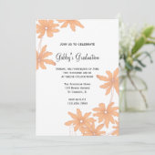 Einladung der Orange Daisies Graduation Party (Stehend Vorderseite)