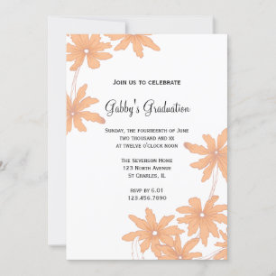 Einladung der Orange Daisies Graduation Party