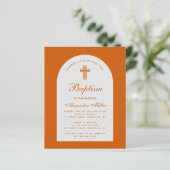 Einladung der Orange Girl Baptism Arch (Stehend Vorderseite)
