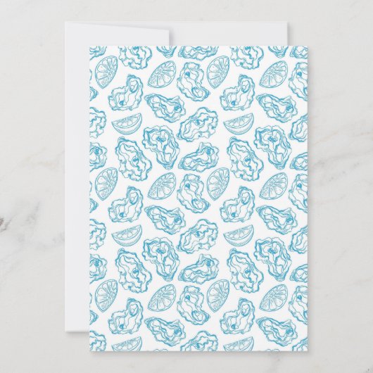 Einladung der Oyster Engagement Party (Rückseite)