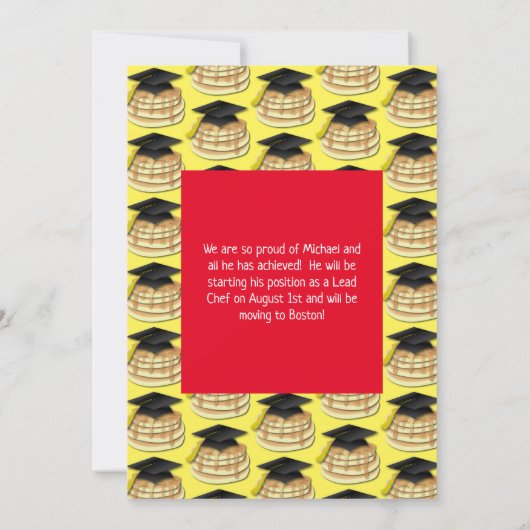 Einladung der Pancake Brunch Graduation Party (Rückseite)