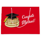 Einladung der Pancake Brunch Graduation Party Große Geschenktüte (Vorderseite)