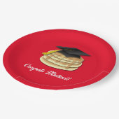 Einladung der Pancake Brunch Graduation Party Pappteller (Schrägansicht)