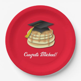 Einladung der Pancake Brunch Graduation Party Pappteller