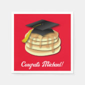 Einladung der Pancake Brunch Graduation Party Serviette (Vorderseite)
