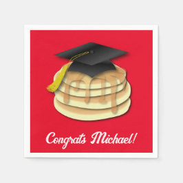 Einladung der Pancake Brunch Graduation Party Serviette