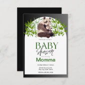 Einladung der Panda Baby Shower (Vorne/Hinten)