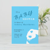 Einladung der Panda Bear Baby Boy Shower (Stehend Vorderseite)