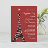 Einladung der "Paris Lights Engagement Party" (Stehend Vorderseite)