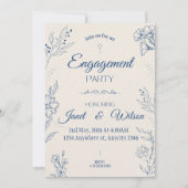 Einladung der Partei für das Engagement von Beige (Vorderseite)