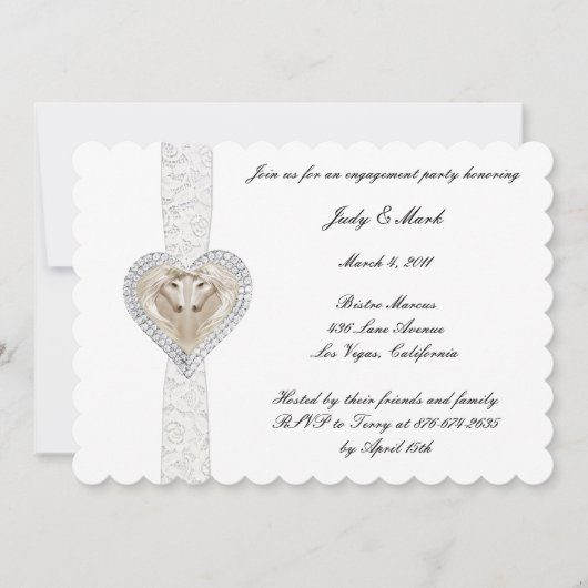 Einladung der Partei für das Engagement von Einhor (Vorderseite)